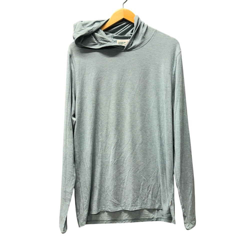 Wellen Hoodie Mens Medium Seafoam Blue Pullover Lightweight Coastal Huckberry